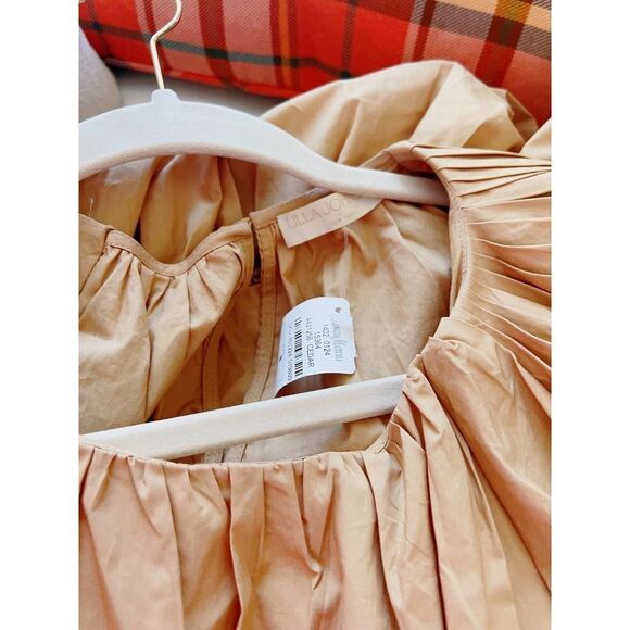 Ulla Johnson Claire puff-sleeve cotton midi dress Cedar US8 - Picture 9 of 9